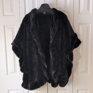 Black Faux Fur Wrap